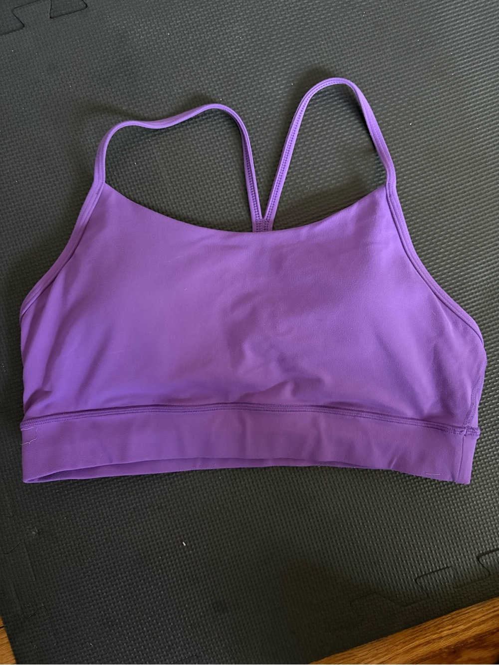 CRZ YOGA Butterluxe Y-Back Purple Strappy Sports Bra Size XL